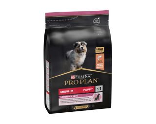 PRO PLAN medium Puppy Sensitive Skin, losos, 3 kg