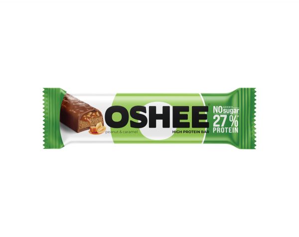 OSHEE proteinska čokoladica arašidi & karamela, 49 g