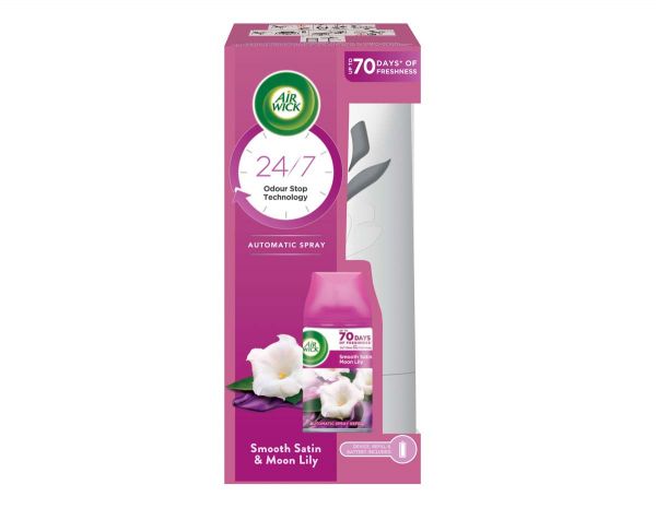 Air Wick Freshmatic komplet  Smooth Satin & Moon Lily 250ml