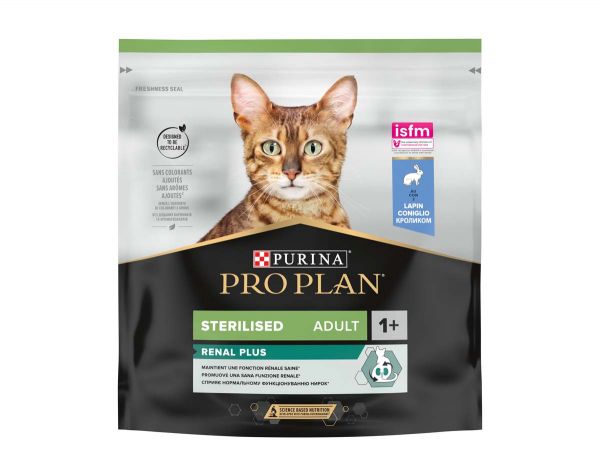 PRO PLAN Sterilized Renal Plus Adult, zajec, 400g