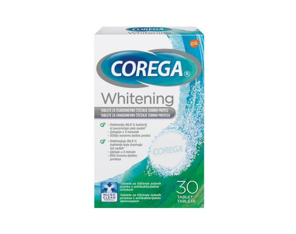 Corega tablete za čiščenje protez Whitening