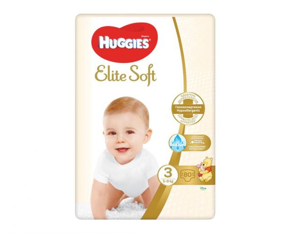 HUGGIES Elite Soft (3) Mega 80/1 plenice