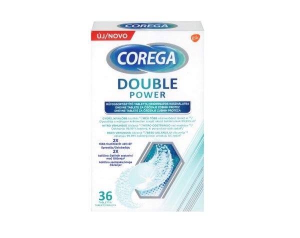 Corega tablete za čiščenje protez Double power