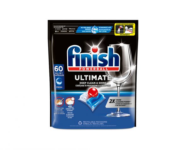 Finish Ultimate All in 1 Regular kapsule za strojno pomivanje posode 60 kos (4XL)