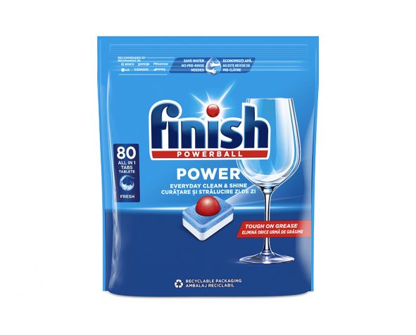 Finish Power All in 1 Regular tablete za strojno pomivanje posode 80 kos (3XL)