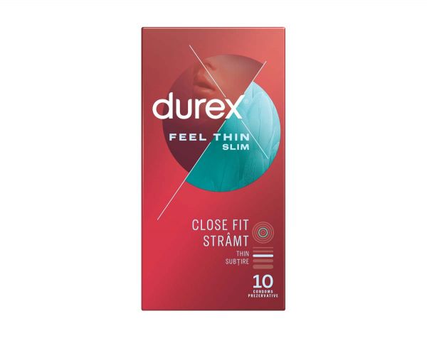 Durex kondomi 10/1 Feel Thin Slim Fit