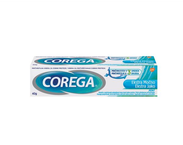 Corega pričvrstilna krema Ekstra močna Mentol