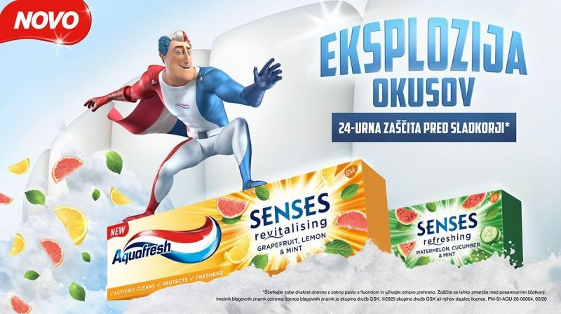 Aquafresh Senses – eksplozija edinstvenih okusov