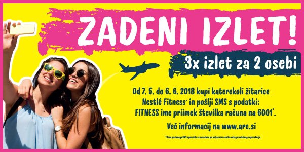 Nagradna igra – FITNESS osvoji eno od 50 nagrad