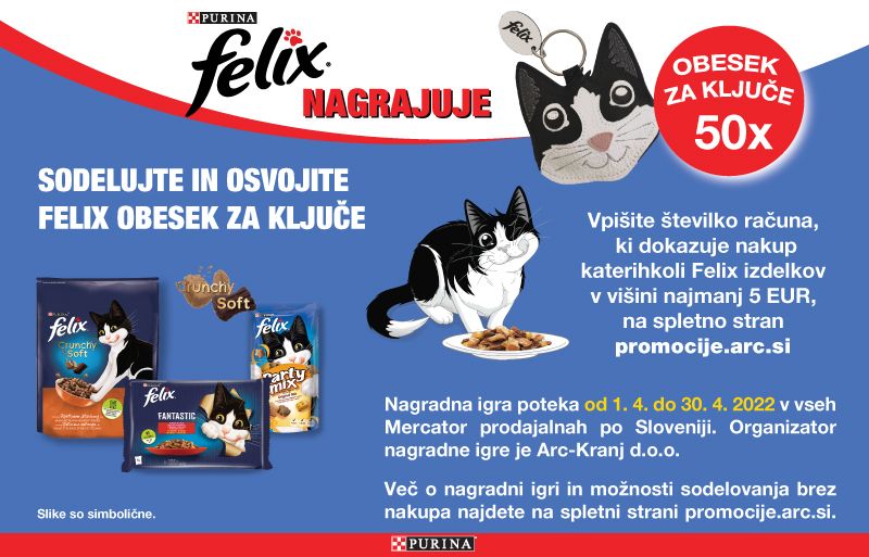 MERCATOR NAGRADNA IGRA “Purina FELIX nagrajuje“