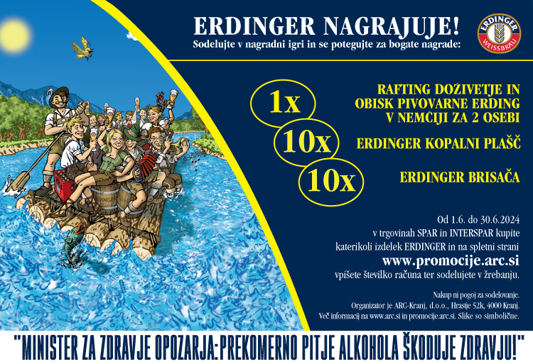 Erdinger Rafting doživetje - SPAR NAGRADNA IGRA