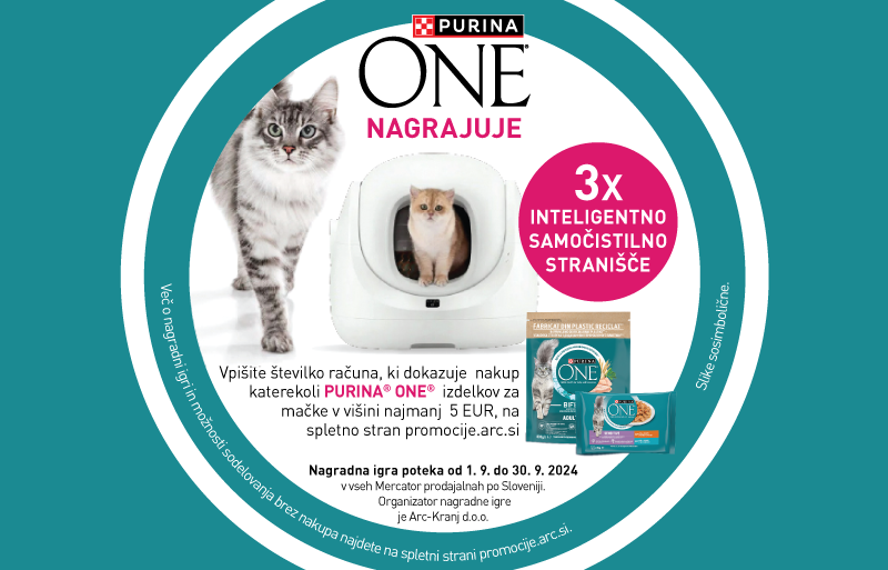 Purina ONE nagrajuje v Mercator trgovinah - september 2024