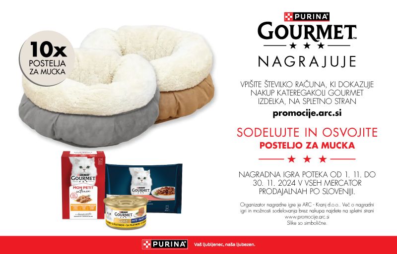 GOURMET nagrajuje v Mercator trgovinah