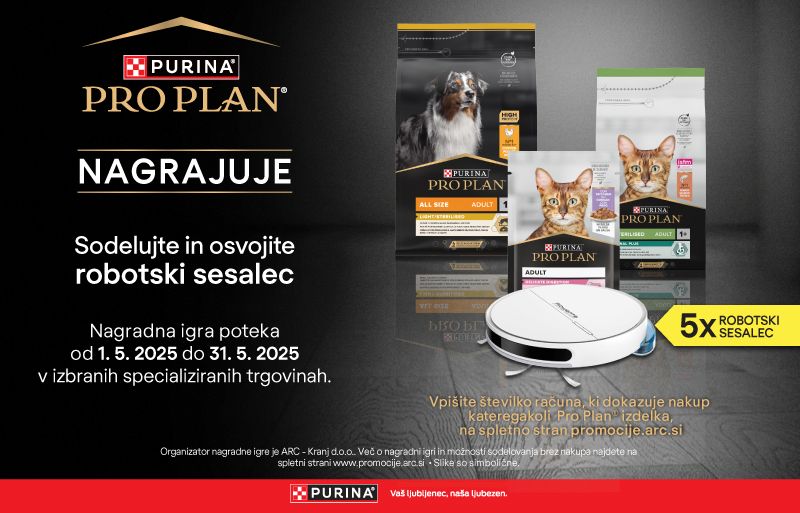 PRO PLAN nagrajuje v TAČKA, PETISH IN HOBY PET CENTER trgovinah