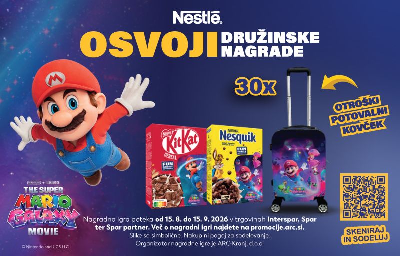 Nestlé žitarice nagrajuje v SPAR trgovinah – avgust 2026
