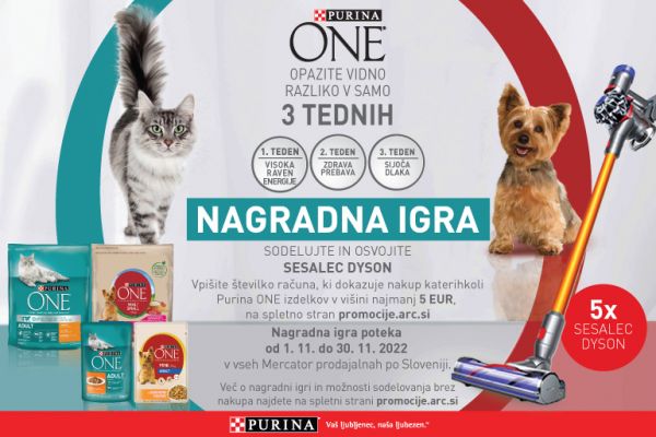 Mercator nagradna igra “Purina ONE nagrajuje“ Mercator nagradna igra “Purina ONE nagrajuje“