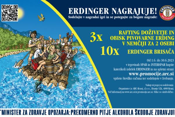 Erdinger Rafting doživetje - NAGRADNA IGRA Erdinger Rafting doživetje - NAGRADNA IGRA