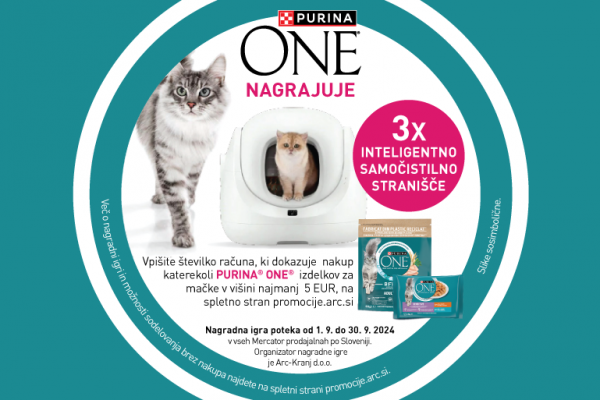 Purina ONE nagrajuje v Mercator trgovinah - september 2024 Purina ONE nagrajuje v Mercator trgovinah - september 2024