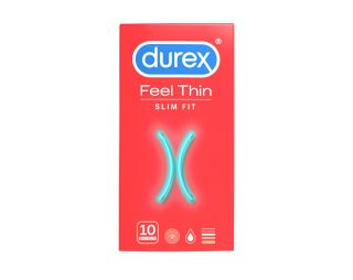 Durex kondomi 10/1 Feel Thin Slim Fit