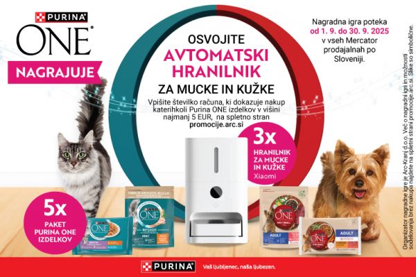 Purina ONE nagrajuje v Mercator trgovinah 2025 – XIAOMI Purina ONE nagrajuje v Mercator trgovinah 2025 – XIAOMI
