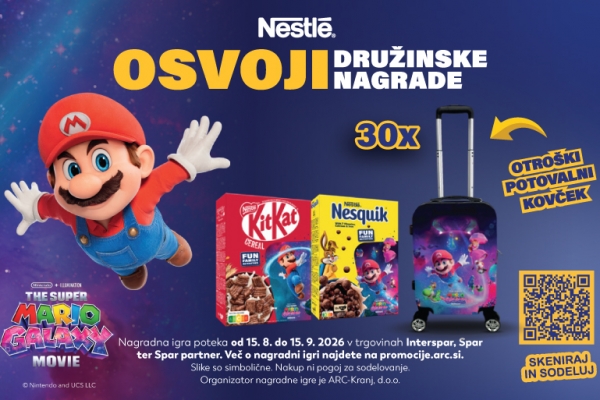 Nestlé žitarice nagrajuje v SPAR trgovinah – avgust 2026