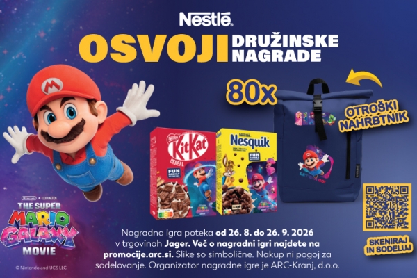 Nestlé žitarice nagrajuje v Jager trgovinah – avgust 2026