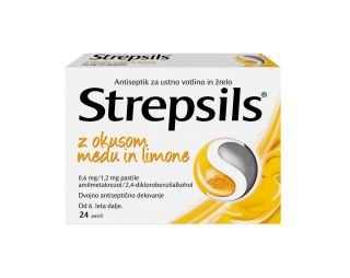 Strepsils® z okusom medu in limone 0,6 mg/1,2 mg pastile
