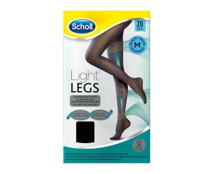 Scholl Kompresijske hlačne nogavice Light Legs 20 DEN M Črna barva