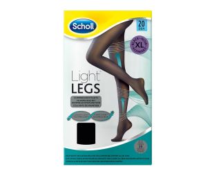 Scholl Kompresijske hlačne nogavice Light Legs 20 DEN XL Črna barva