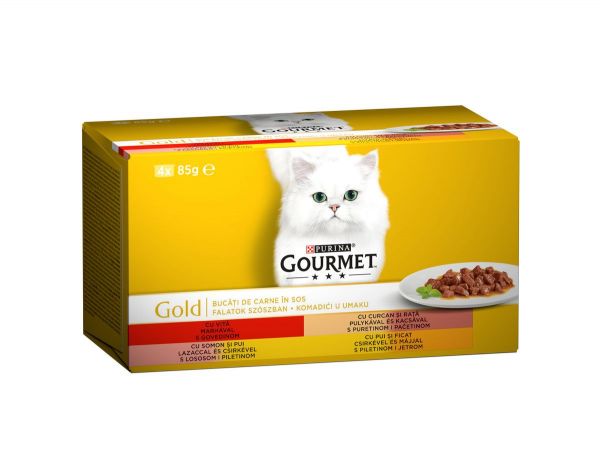 Gourmet Gold koščki mesa v omaki - mokra hrana za mačke