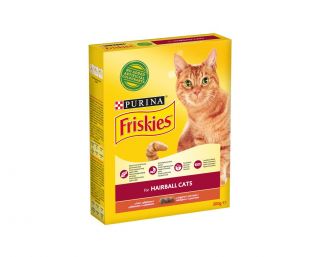 Friskies Hairball - suha hrana za mačke, ki pomaga pri zmanjševanju nastanka dlačnih kepic